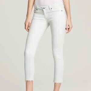 Paige - Kylie Crop in White - Size 24